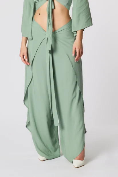Sage wrap around pants "Silvìa" - Image 3