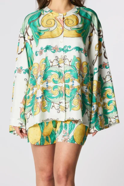 Camicia Kimono in Twill di Seta "Naidea" - immagine 3