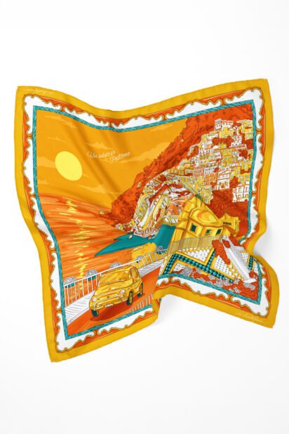 Silk scarf "Un saluto da Positano" - Image 4