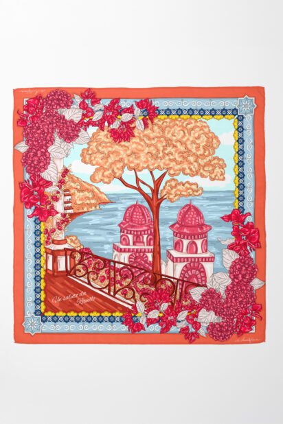 Silk scarf "Un saluto da Ravello"